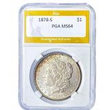 1878-S Morgan Silver Dollar PGA MS64