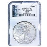 2012 Silver Eagle NGC MS70