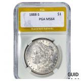 1888-S Morgan Silver Dollar PGA MS64