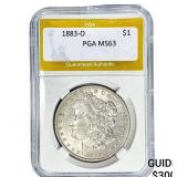 1883-O Morgan Silver Dollar PGA MS63