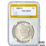 1885-O Morgan Silver Dollar PGA MS64