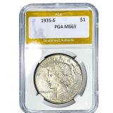 1935-S Silver Peace Dollar PGA MS63