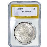 1884-O Morgan Silver Dollar PGA MS63