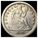 1849-O Silver Seated Liberty Dime NEARLY  UNCIRCU