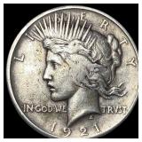 1921 Silver Peace Dollar NEARLY UNCIRCULATED