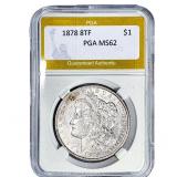 1878 8TF Morgan Silver Dollar PGA MS62