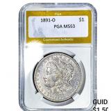 1891-O Morgan Silver Dollar PGA MS63