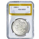 1900-S Morgan Silver Dollar PGA MS63