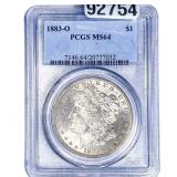 1883-O Morgan Silver Dollar PCGS MS64