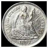 1867-S Silver Half Dime HIGH GRADE