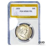 1955 Franklin Half Dollar PGA MS66 FBL