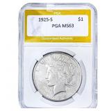 1925 Silver Peace Dollar PGA MS63