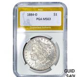1884-O Morgan Silver Dollar PGA MS63