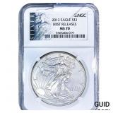 2012 Silver Eagle NGC MS70