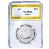 1920 Pilgrim Half Dollar PGA MS66