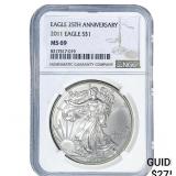 2011 Silver Eagle NGC MS69
