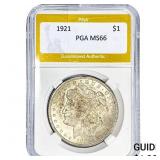 1921 Morgan Silver Dollar PGA MS66