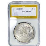 1888-O Morgan Silver Dollar PGA MS64