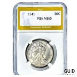 1941 Walking Liberty Half Dollar PGA MS65
