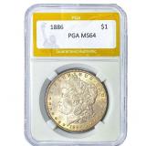 1886 Morgan Silver Dollar PGA MS64