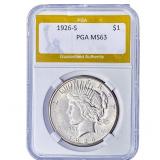 1926-S Silver Peace Dollar PGA MS63