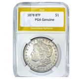 1878 8TF Morgan Silver Dollar PGA G