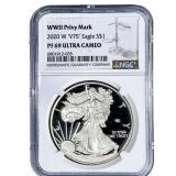 2020 W 'V75' Silver Eagle NGC PF69 WWII Privy Mark