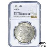 1891-S Morgan Silver Dollar NGC AU58