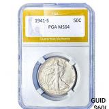 1941-S Walking Liberty Half Dollar PGA MS64
