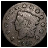 1821 Large Cent NICELY CIRCULATED