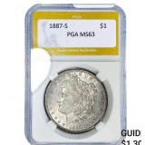 1887-S Morgan Silver Dollar PGA MS63