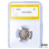1934 Buffalo Nickel PGA MS66