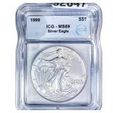 1999 Silver Eagle ICG MS69