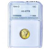 1944-D Mercury Silver Dime NNC MS67 FB