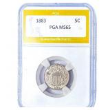 1883 Shield Nickel PGA MS65
