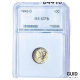 1942-D Mercury Silver Dime NNC MS67 FB