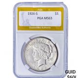 1926-S Silver Peace Dollar PGA MS63
