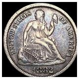 1882 Seated Liberty Dime NEARLY UNCIRCULATED