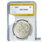 1921 Morgan Silver Dollar PGA MS63