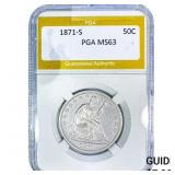 1871-S Seated Liberty Half Dollar PGA MS63