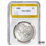1886 Morgan Silver Dollar PGA MS64