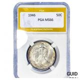1946 Walking Liberty Half Dollar PGA MS66