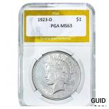 1923-D Silver Peace Dollar PGA MS63