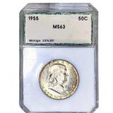 1955 Franklin Half Dollar PCI MS63