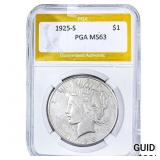 1925 Silver Peace Dollar PGA MS63