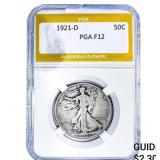 1921-D Walking Liberty Half Dollar PGA F12