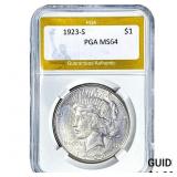 1923-S Silver Peace Dollar PGA MS64