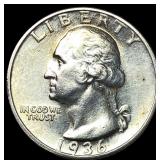 1936-S Silver Washington Quarter CLOSELY UNCIRCULA
