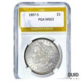 1897-S Morgan Silver Dollar PGA MS63