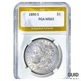1890-S Morgan Silver Dollar PGA MS63